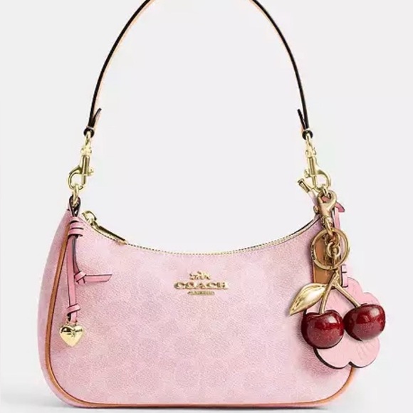 Coach Handbags - NWT Coach Powder Pink Teri Shoulder Bag with Charms